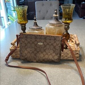 Coach Tan Signature Crossbody Bag